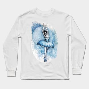 Blue Ballerina Long Sleeve T-Shirt